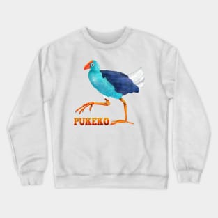 Pukeko New Zealand Bird Crewneck Sweatshirt